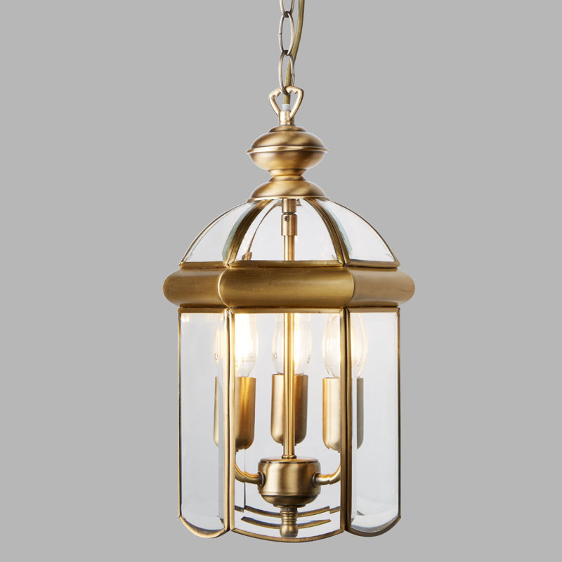 Aarick 3 - Light Lantern Pendant, Antique Brass