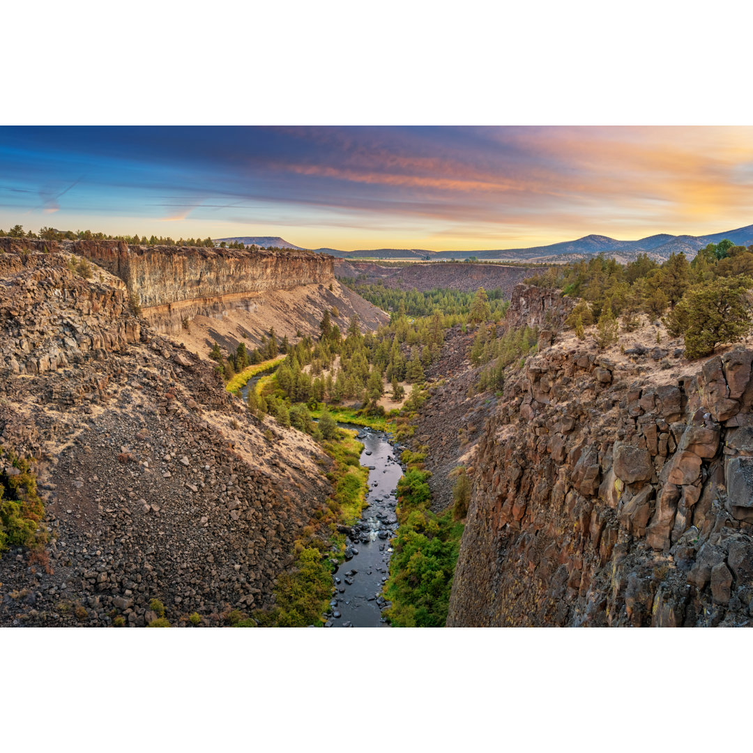 Sonnenaufgang am Crooked River von Benedek - Leinwandbild