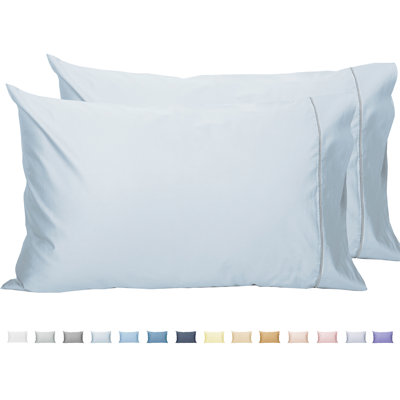 Ensemble de taies d'oreiller Tournesol Luxueuses en satin de coton 100 % à ajustement parfait
