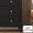 Simple Black Solid Wood 6-drawer Storage Cabinet