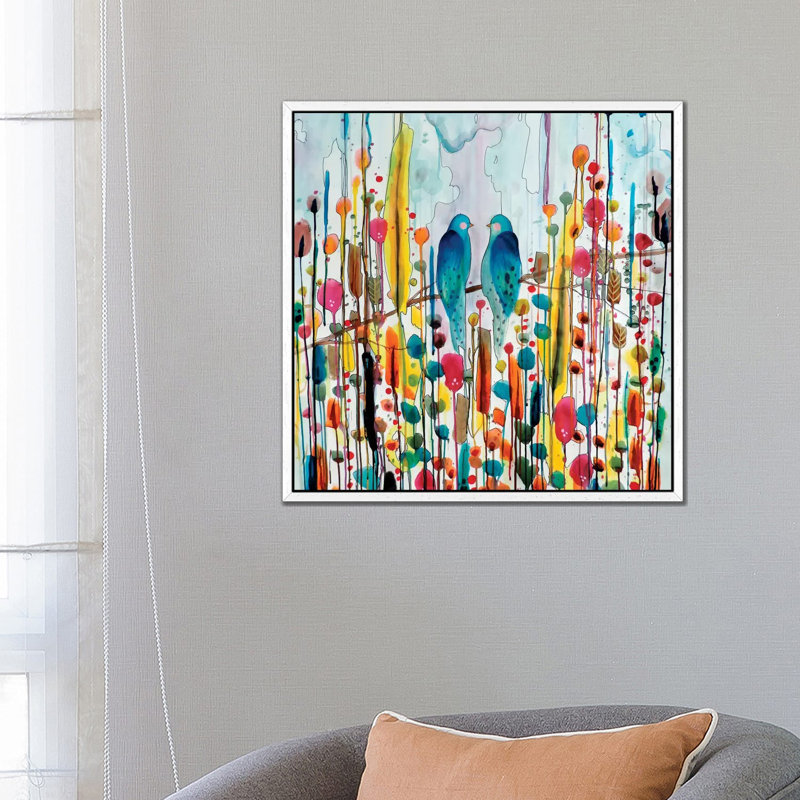We by Sylvie Demers - Print on Canvas, 45.72 cm H x 45.72 cm W, White Floater Framed