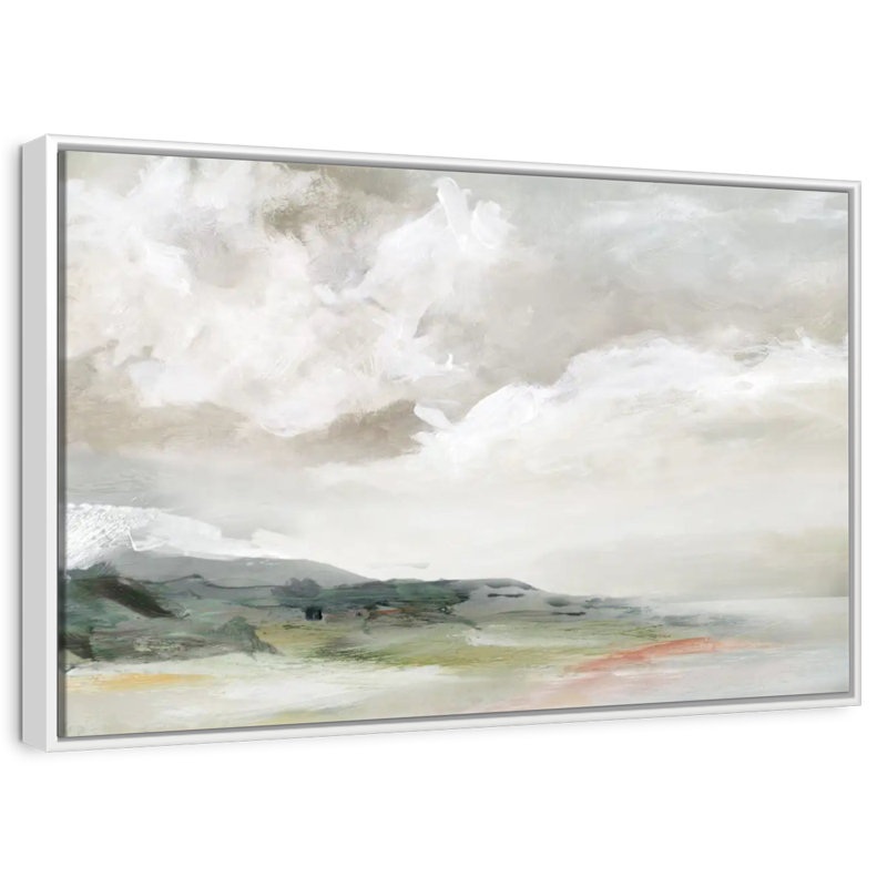 Chianna terre et nuages, Cadre flottant blanc, 40 po x 27 po
