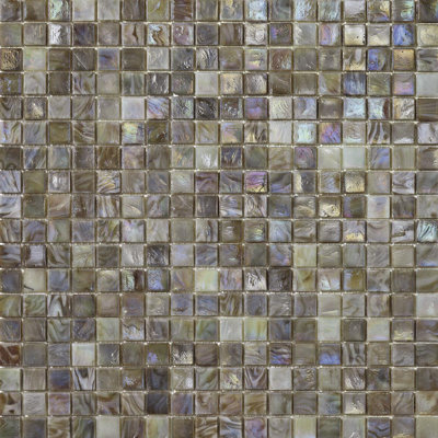 5/8" x 5/8" Iridescent Glass Mosaic