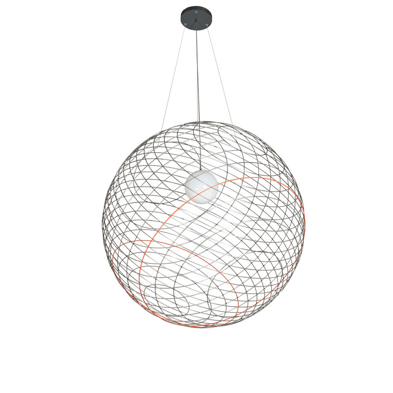 Luminaire suspendu sphérique unique à 1 lumière Geosphere