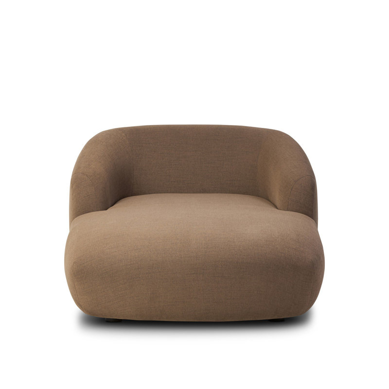 Chaise longue rembourrée Isabela Galilee, Champignon Crypton Nomad 92% polyester / 8% lin