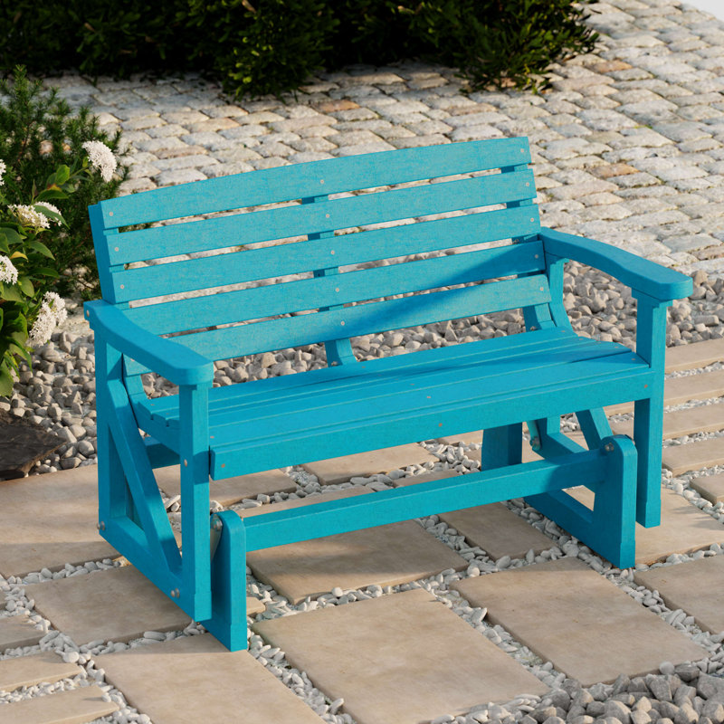 Fauteuil oscillant classique double, Bleu Aruba