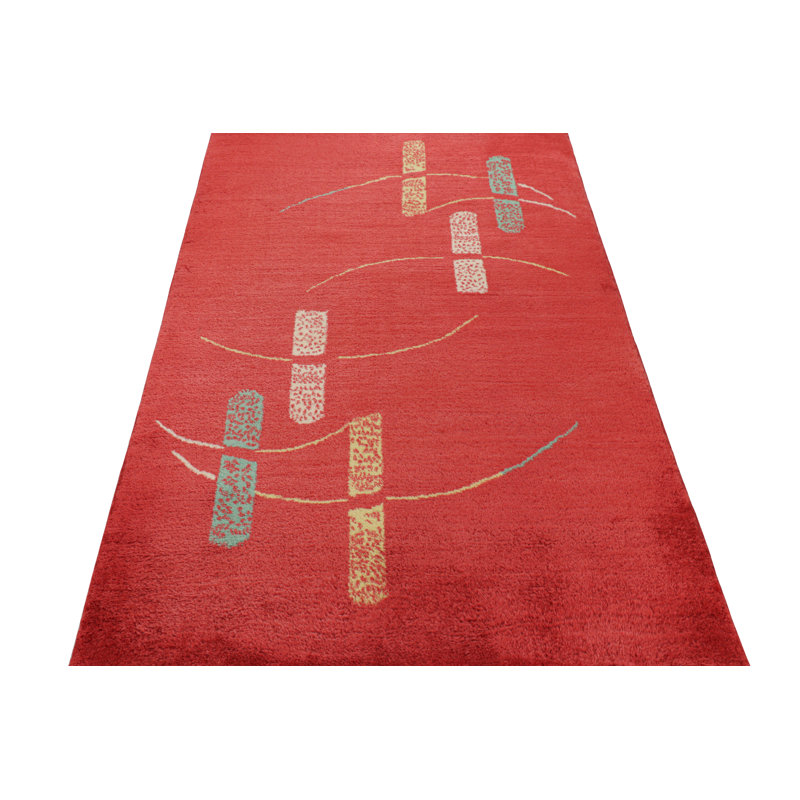 One-of-a-Kind 4’x6’5” Hand Knotted Area Rug