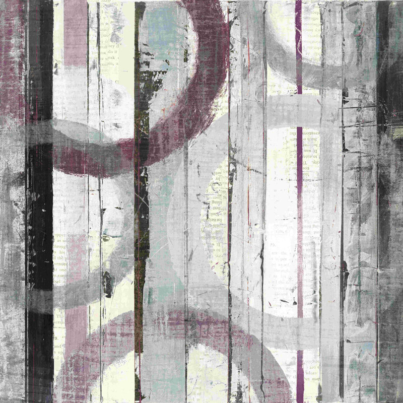 «Plum Zephyr I» par Mike Schick - reproduction d'art sur toile tendue, L 12 po x H 12 po