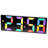 Digital Tabletop Alarm Clock, White with Coloured Display, 6.25" x 2.25"