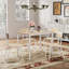 Ensemble de table de salle à manger 5 pièces avec 4 chaises-790212367-790212361-790212363