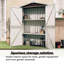 Tubac Garden Shed Galvanised Steel Outdoor Tool Storage Shed-1355963235