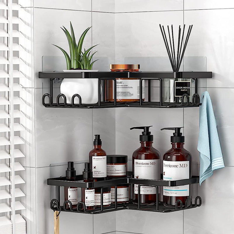 Serviteur de douche adhésif en acier inoxydable Bendeguz