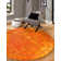 Tapis à motif oriental orange Brandt