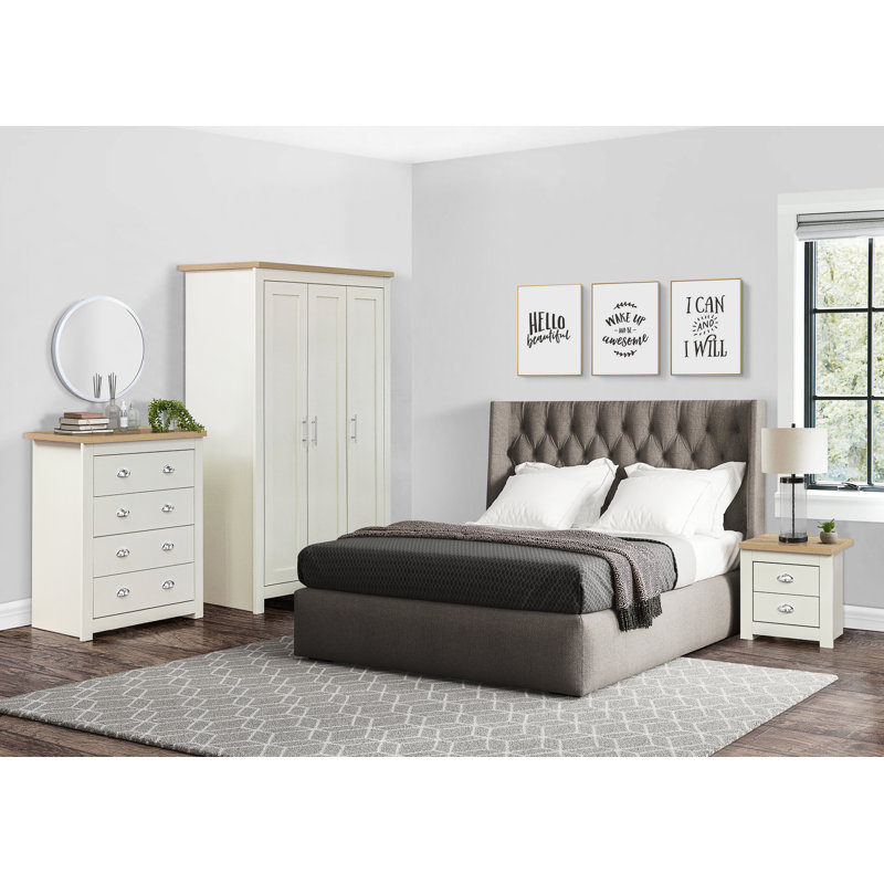 Highgate 4 Drawer Chest, Cream/Oak