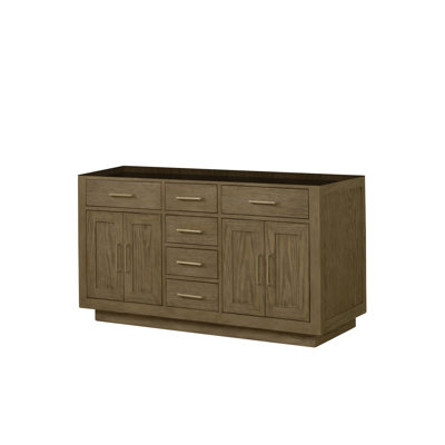 Meuble-lavabo double en chêne 60 po X P 22 po D