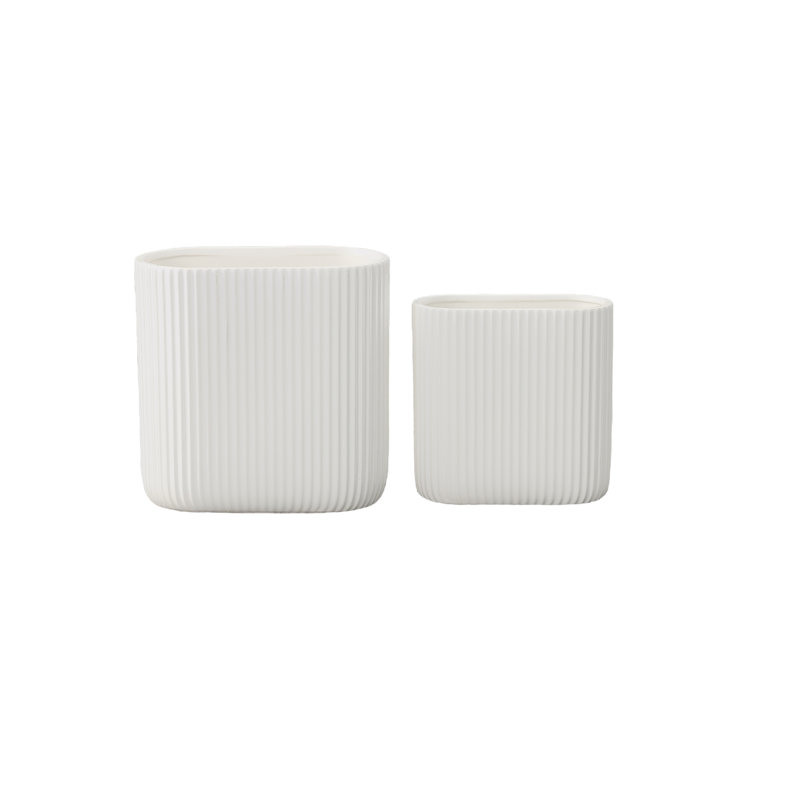 Ceramic Oval Pot Gloss Finish White