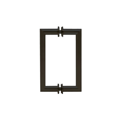 Poignée à tirer ronde de la série FHC PHM6X6CH, matériau laiton, centre à centre, épaisseur de verre de 1/4 po à 1/2 po, finition chrome poli de 6 po à 1/2 po
