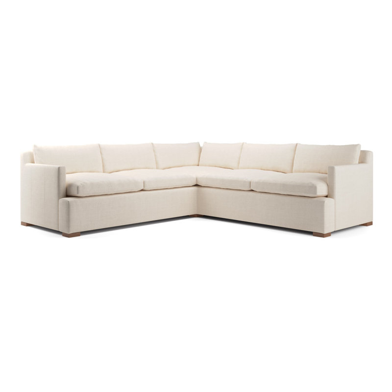 Ghost Sectional, Beige Polyester Blend