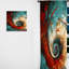 Rouge bleu majestueux mouvement spirale IV - rideau en spirale - rideau occultant abstrait - 1 panneaux-107631197
