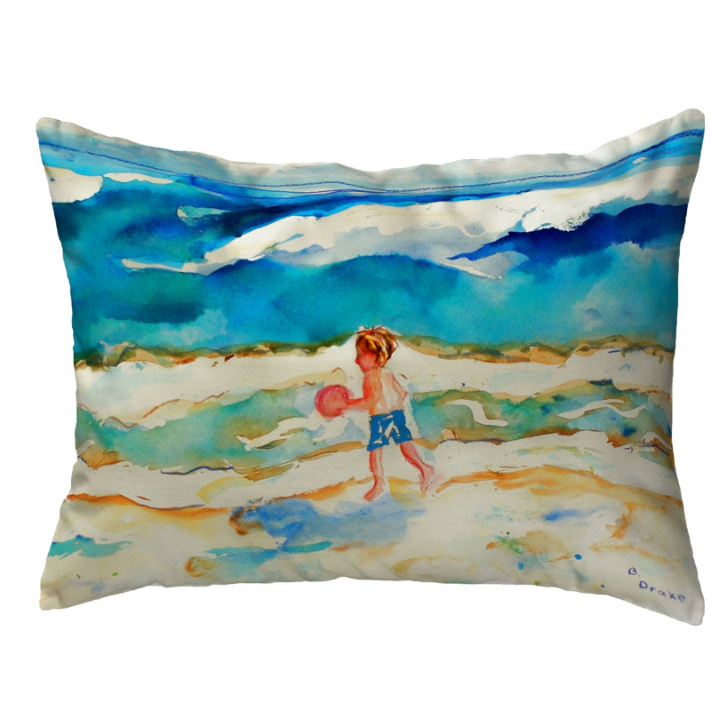  Coussin Boy and Ball, H 11 po x l 14 po x P 5 po