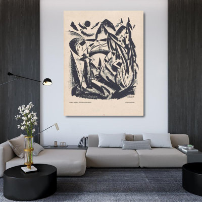 "River Landscape" by  Josef Eberz - Gallery Wrap Canvas Wall Art