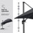 10 x 13 Ft Large Rectangular Tilt Adjustable Curved Cantilever Umbrella with Base-951507920