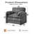 38.1'W Chenille Accent Chair Single Sofa Armchair For Living Room