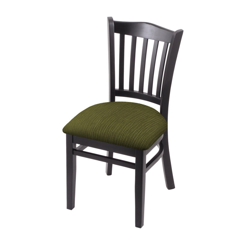 Hampton 18'' H Upholstered Beech Side Chair, Black, Graph Parrot