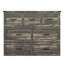 Armoire lit escamotable double avec station de charge et grand tiroir de rangement - Lit plateforme multifonctionnel pliable pour chambre d'amis, petite chambre, gris rustique-677111825-677111824