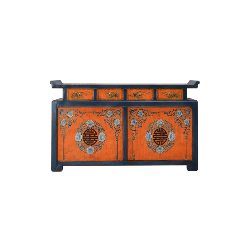 Armoire d'appoint en bois massif antique
