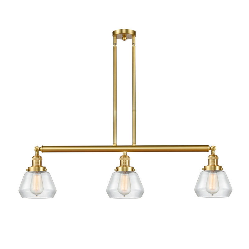 Chill 3 - Light Kitchen Island Pendant, Clear, Satin Gold