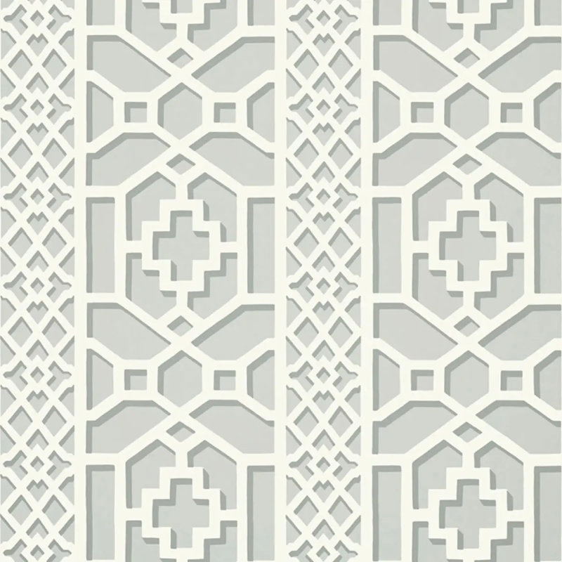 Zanzibar Trellis Wallpaper, Cloud
