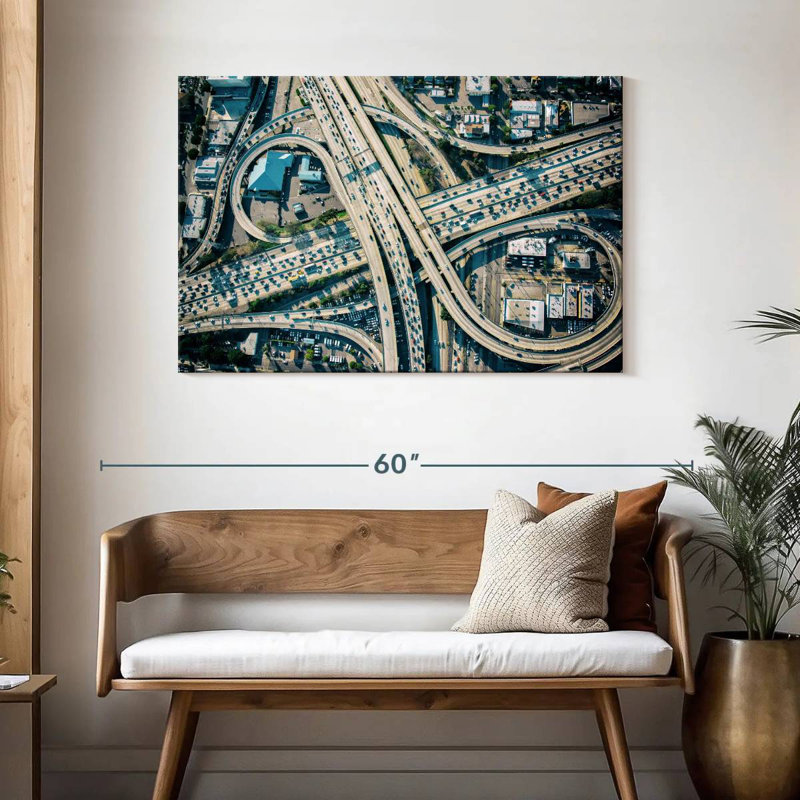 Échangeur d'autoroute LA, H 30 po x l 45 po