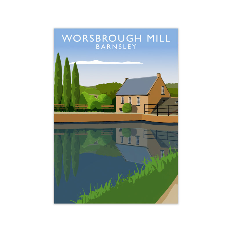 Worsbrough Mill Barnsley by Richard O'Neill - Print, 84.1 cm H x 59.4 cm W x 3 cm D