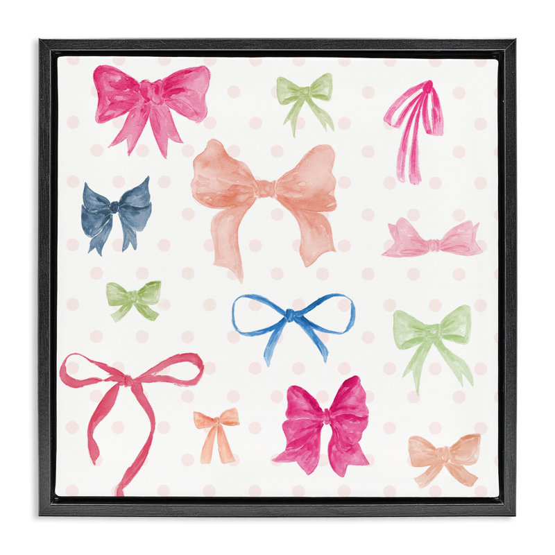 Cadre flottant à motif de boucles colorées, design par Lucille Price, H 18 po x l 18 po, Cadre flottant noir de jais