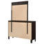 Commode 6 tiroirs avec miroir Cappuccino Aziza
