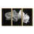Toile avec cadre flottant or