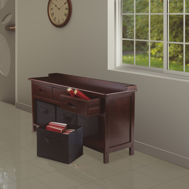 Fabric Storage Bench, Black