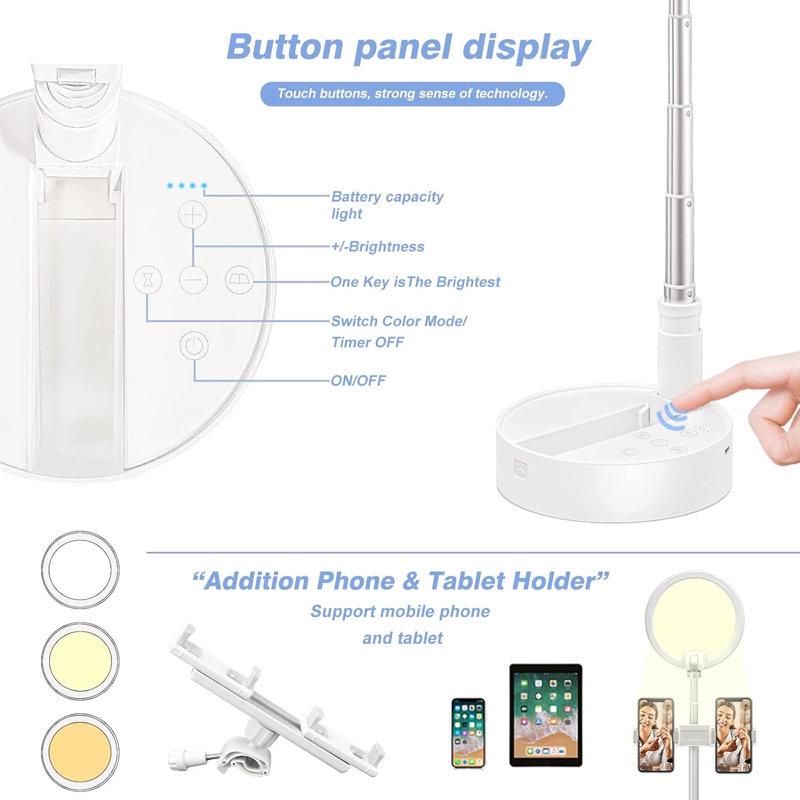 Multifunction Light With Phone Clamp By Adyss