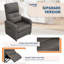 Fauteuil inclinable électrique avec massage et chaleur, fauteuil inclinable électrique en lin réglable avec port USB, poches latérales et dossier haut-155379333