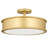Mara 3-Light Gold Leaf Semi-Flush Mount