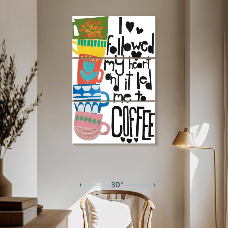 Heart And Coffee, 65" H x 42" W