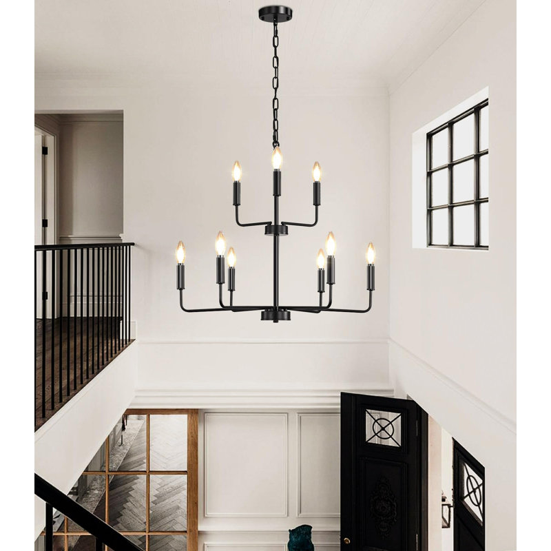 Lustre 9 lumières de style campagne moderne