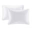 Couvre-lit réversible grand blanc - surdimensionné pour un meilleur rembourrage en coton prélavé, le confort comprend deux taies décoratives lavables à la machine