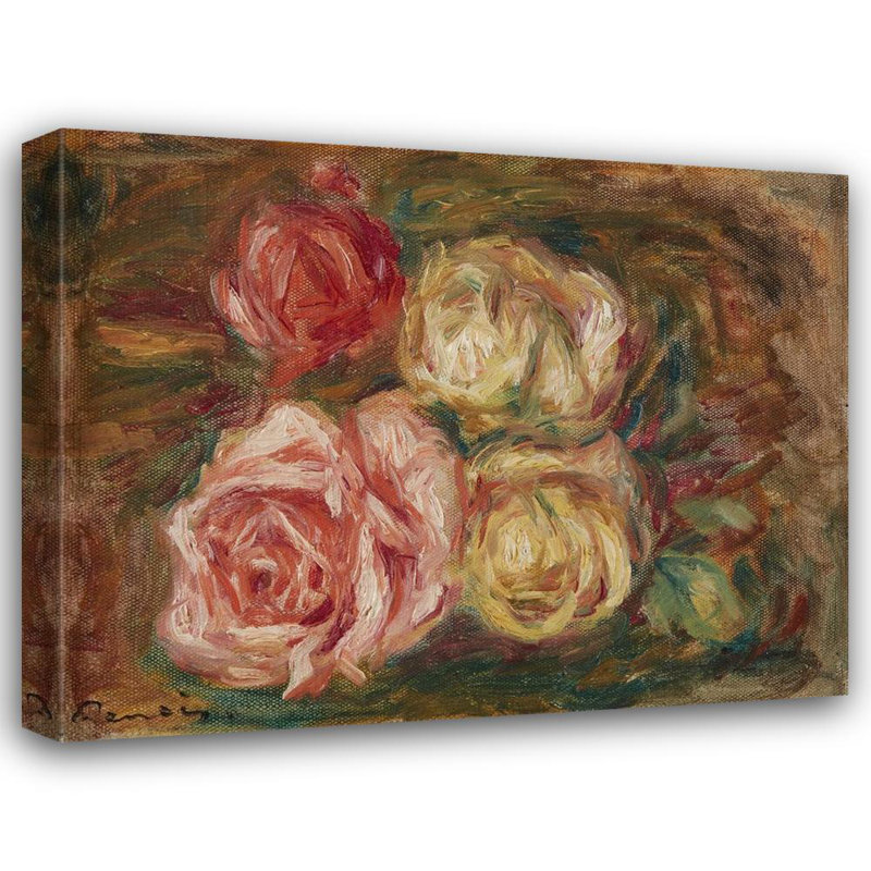 "Roses" par Pierre-Auguste Renoir - Art sur toile tendue avec châssis