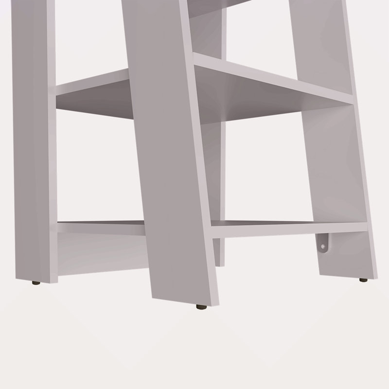 Étagère de salle de bain autoportante avec rangement ouvert, Blanc