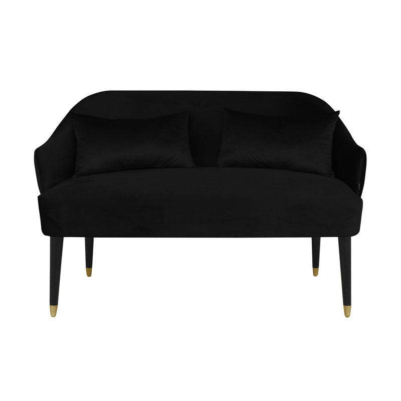 Emi 2 Seater Loveseat, Black
