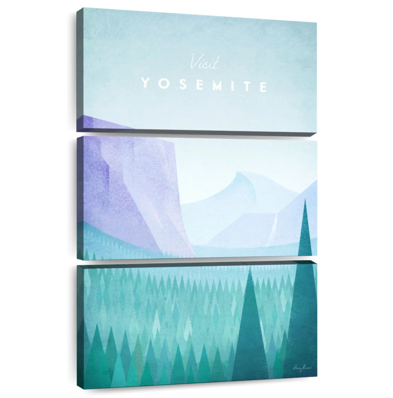Affiche de voyage rétro Nicci Yosemite, H 32 po x l 20 po