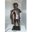 Caddy avec statue bronze clair, sculpture extérieure Hills pour le jardin ou la maison, L 19 po x l 19 po x H 42 po