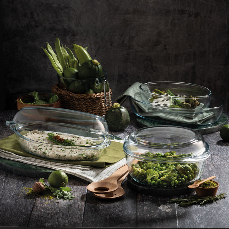 Pasabahce 3.15L Glass Round Dutch Oven
